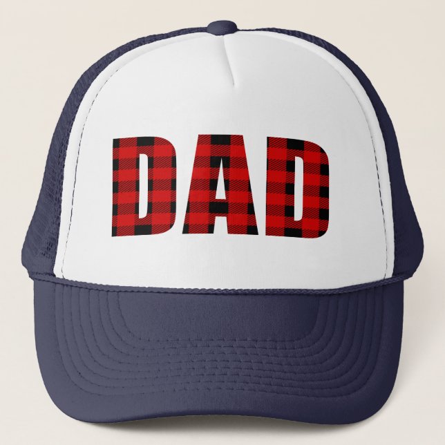 Pappa Tartan Mönster-Juli Gift Truckerkeps (Framsida)