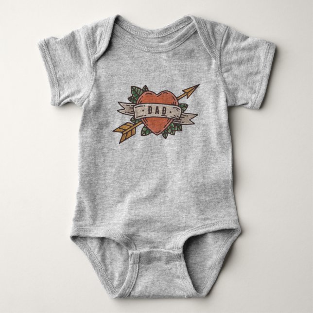 Pappa Tattoo T Shirt (Framsida)