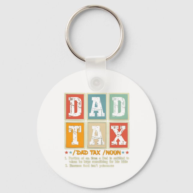 Pappa tax Funny Foodie Snack Humor Nyckelring (Framsida)