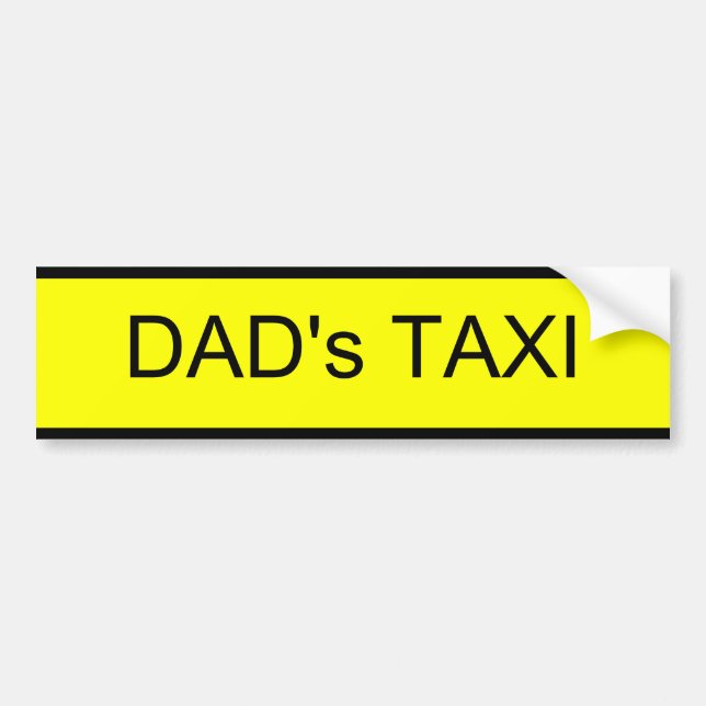 pappa taxi bildekal (Framsidan)