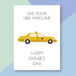Pappa Taxi-kort för Fars dag Kort