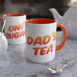 Pappa Tea One Sugar Orange Two-Tone Coffee Mugg
