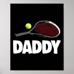 Pappa Tennis S Funny Women Tennis Play Tees Badmin Poster