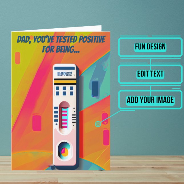 Pappa testade positivt för att vara bästa födelsed kort (Wish your dad a very happy birthday with this inspired birthday card. 
)