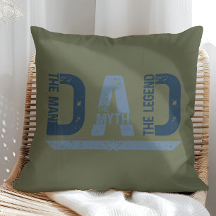 "PAPPA The Man Mith Legend" Fars dag Gift Kudde