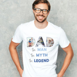 PAPPA The Man Myth Legend Blue Gradient Photo T Shirt