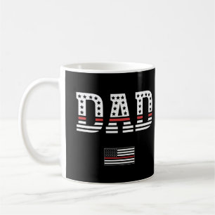 Pappa Thin Red Line Firefighter Pappa ger Vin Kaffemugg