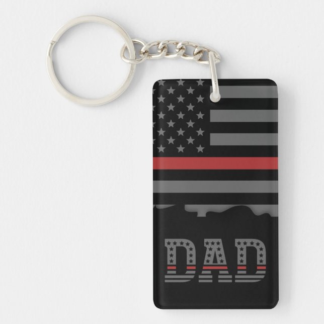 Pappa Thin Red Line Firefighter Pappa Gifts (Framsidan)