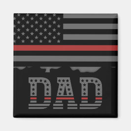 Pappa Thin Red Line Firefighter Pappa Gifts Magnet