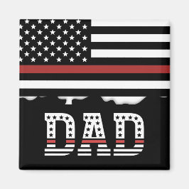 Pappa Thin Red Line Firefighter Pappa Gifts Magnet