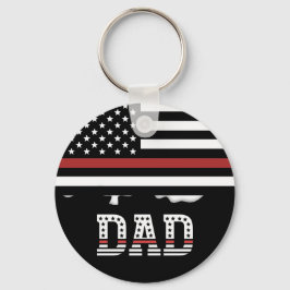 Pappa Thin Red Line Firefighter Pappa Gifts Nyckelring