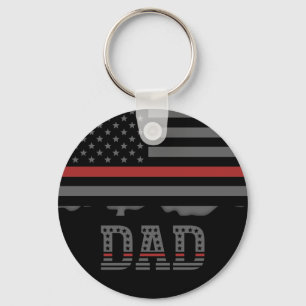 Pappa Thin Red Line Firefighter Pappa Gifts Nyckelring