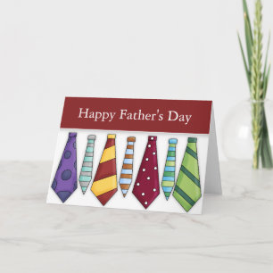 Pappa Ties 2 Fars dag Blank Greeting Card Kort