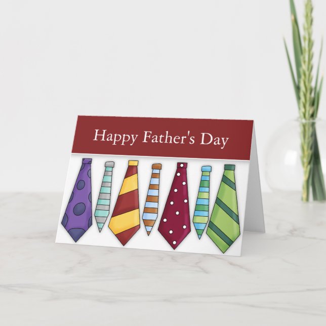 Pappa Ties 2 Fars dag Blank Greeting Card Kort (Framsida)