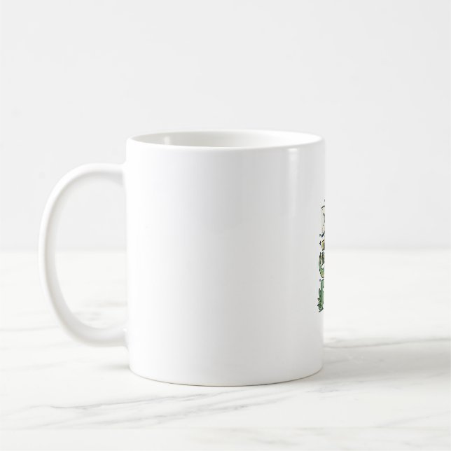 Pappa till 2 Rex Dinosaur Papa Tröja Design_1 Kaffemugg (Vänster)
