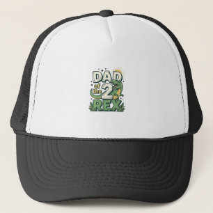 Pappa till 2 Rex Dinosaur Papa Tröja Design_1 Keps