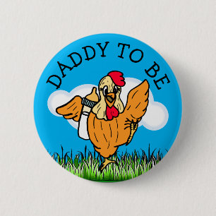 Pappa till Baby Shower Farm Animal Knapp