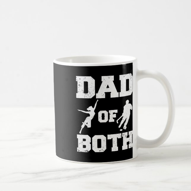 Pappa till båda rolig dans hockeypappa  kaffemugg (Höger)