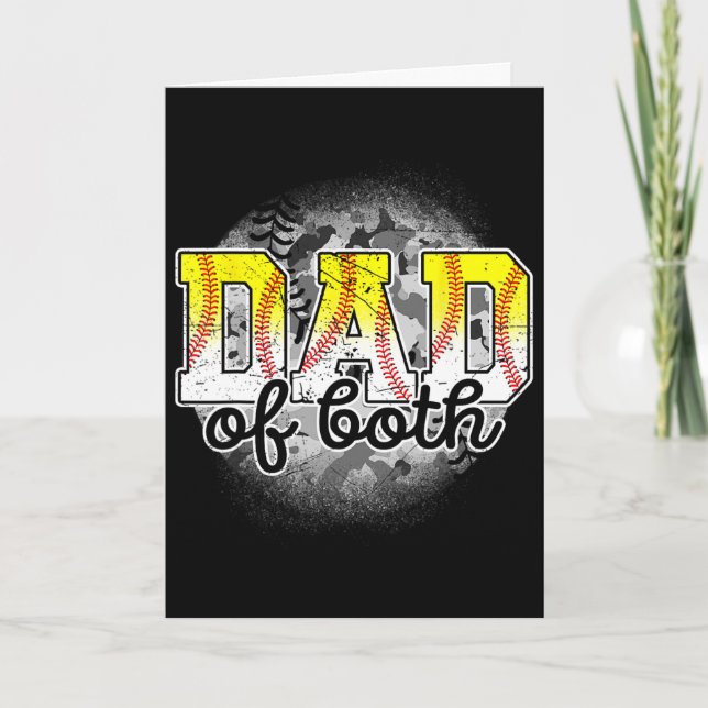 Pappa till båda säljer Softll Fars Dag Säljare  Kort (Framsida)