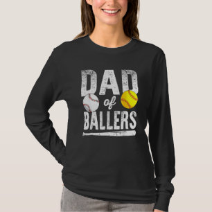 Pappa till Ballers Softball Basebollspelare Pappa T Shirt