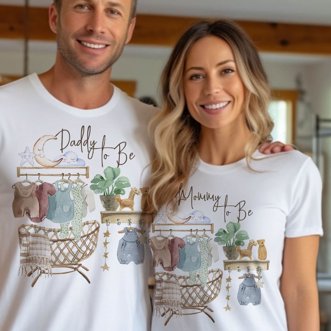 Pappa till Be Boho Nursery Barnkläders T Shirt (Daddy to Be T-shirt from my Boho Nursery Collection)