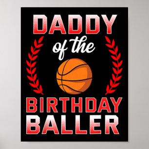 Pappa till Birthday Boy Basketball Bday Celebrat Poster