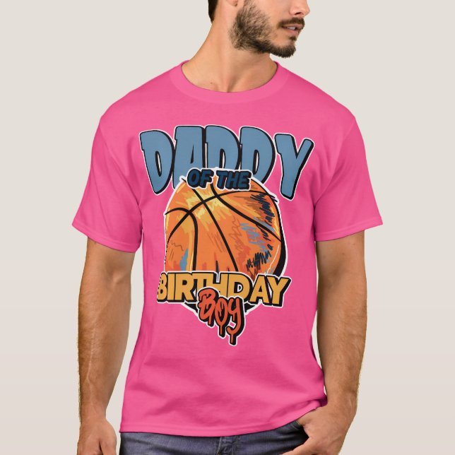 Pappa till Birthday Boy Basketball Theme Matchin T Shirt (Framsida)