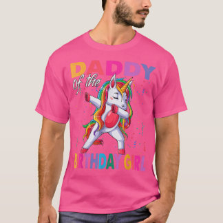Pappa till Birthday Girl Princess Dabbing Unicor T Shirt