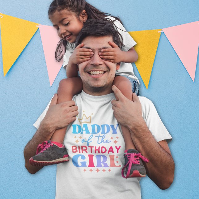 Pappa till Birthday Girl T Shirt (Daddy of the Birthday Girl Multicolor men T-Shirt)