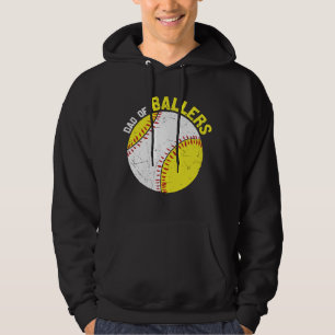Pappa till bollplank baseboll familj design hoodie