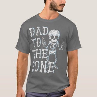 Pappa till Bone Skeleton Fars dag Halloween T Shirt