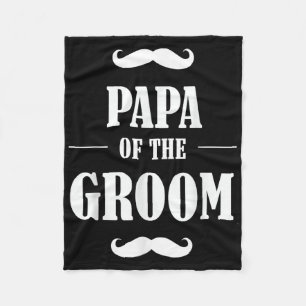 Pappa till brudgummen T-shirt Roligt bröllop möhip Fleecefilt