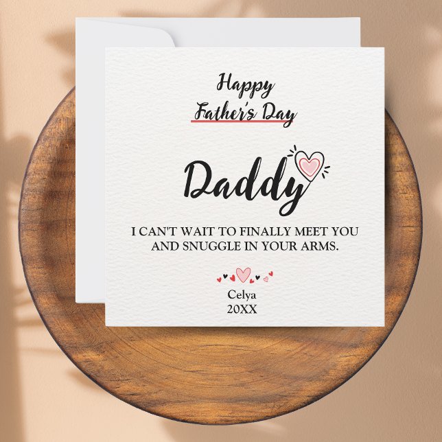 Pappa till Bump! Personlig Fars dag Inbjudningar (Dad-to-Be with a Bump! Personalized Father's day)