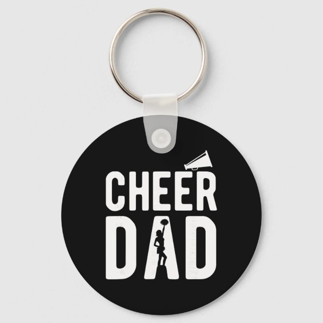 Pappa till Cheerleader Kläder - Cheer Pappa  Nyckelring (Framsida)