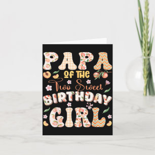 Pappa till de två söta 2-års födelsedags tjej Peac Kort