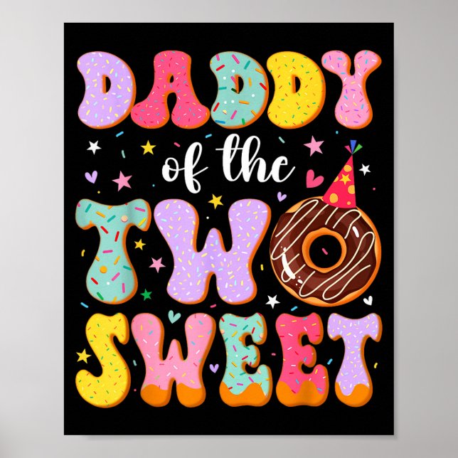 Pappa till de två söta 2-års födelsedagsmunk födel poster (Framsidan)