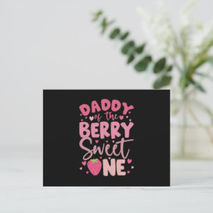 Pappa till den bäriga söta en Strawberry födelseda Vykort