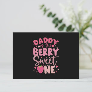 Pappa till den bäriga söta Strawberry födelsedag Tack Kort