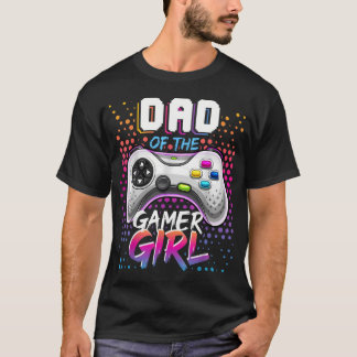 Pappa till den kvinnliga gamerskan matchande TV-sp T Shirt