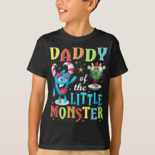 Pappa till den lilla familjen Monster Matching Bir T Shirt