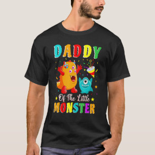 Pappa till den lilla familjen Monster Matching Bir T Shirt