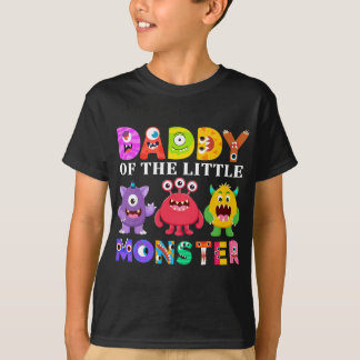 Pappa till den lilla Födelsedagsfesten Monster-fam T Shirt
