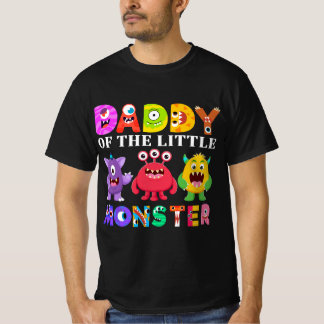 Pappa till den lilla Födelsedagsfesten Monster-fam T Shirt