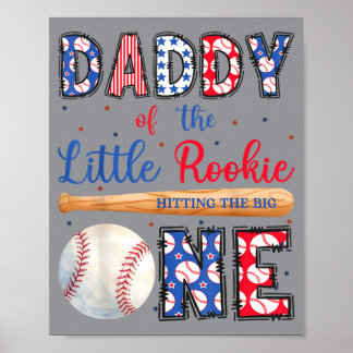 Pappa till den lilla rookie baseboll 1:a poster