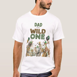 Pappa till den vilda ettårsfesten för pojkar med d t shirt
