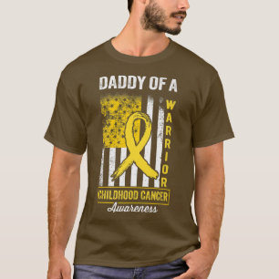Pappa till en krigare barncancermedvetenhet i Guld T Shirt