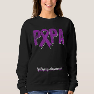 Pappa till en krigare Epilepsi Pappa Lila Band Stö T Shirt