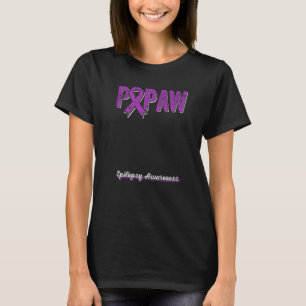 Pappa till en krigare Epilepsi Pappa Lila bandana T Shirt