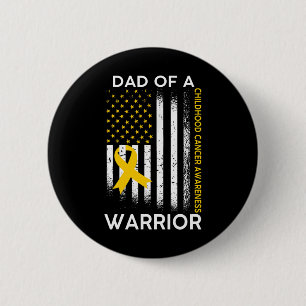 Pappa till en krigare medvetenhetsflagga för barnc knapp