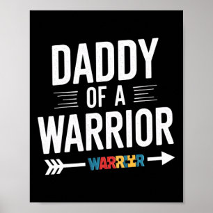 Pappa till en krigare Pappa World Autism Awaren Poster